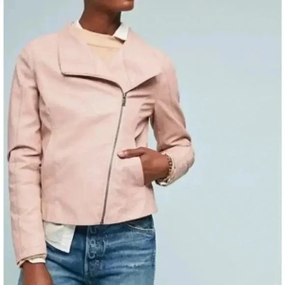 Anthropologie Ett:twa Ripley Faux Leather Moto Jacket size PM - Picture 10 of 10